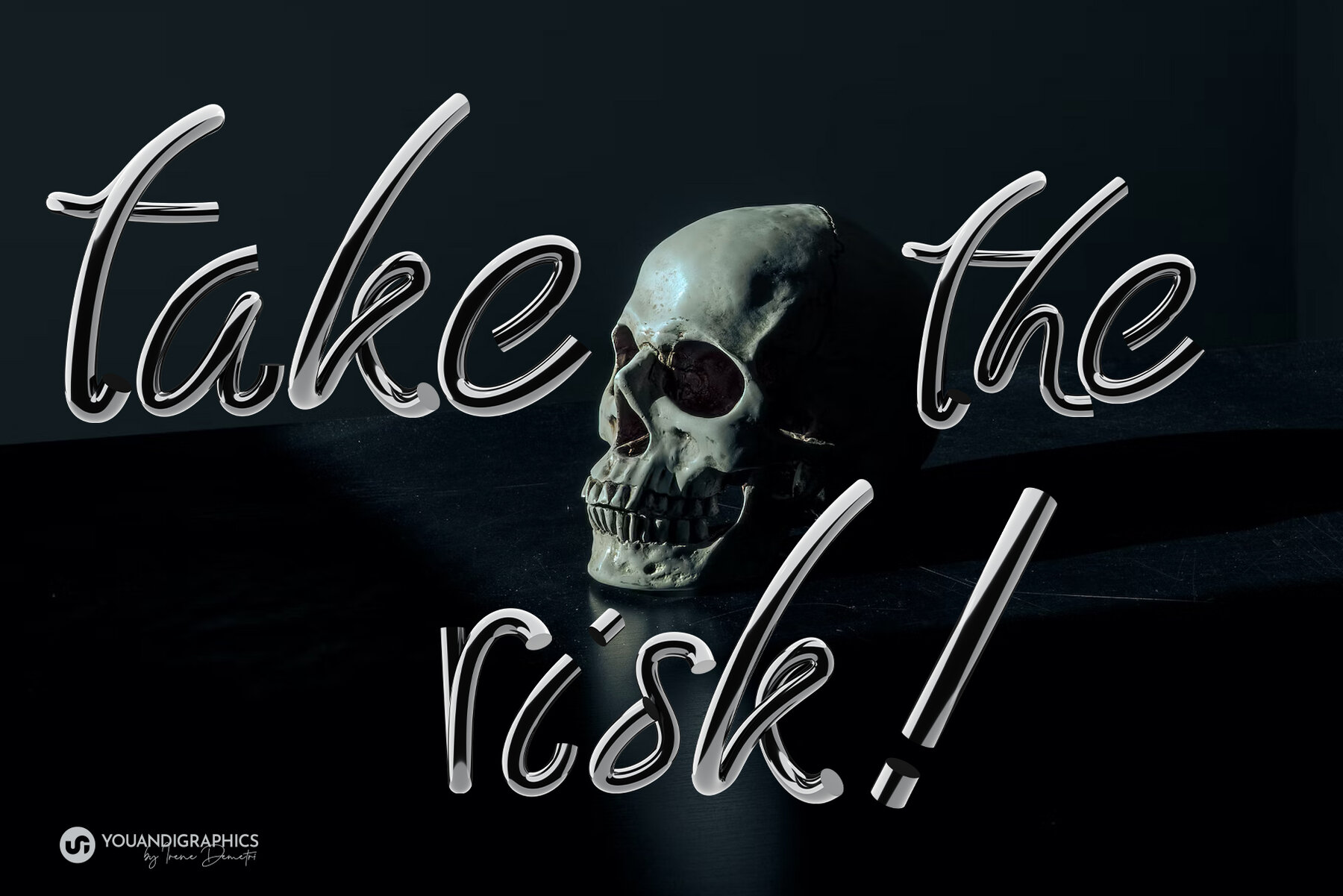 Chrome 3D Lettering set 4