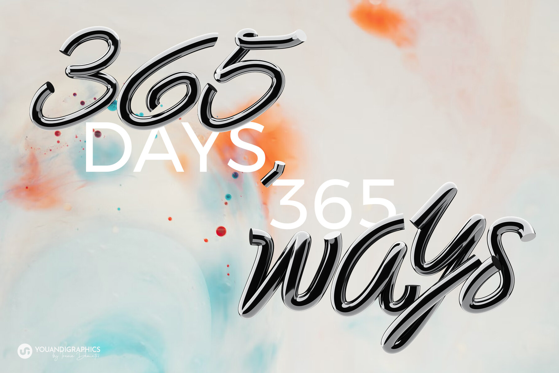 Chrome 3D Lettering set 5