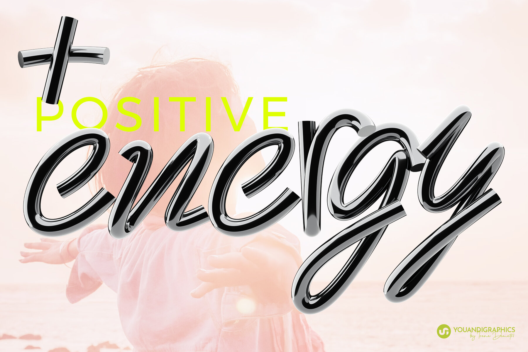 Chrome 3D Lettering set 6