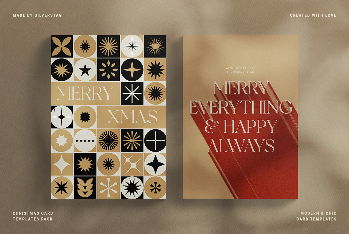 Modern Christmas Card Templates Pack 2