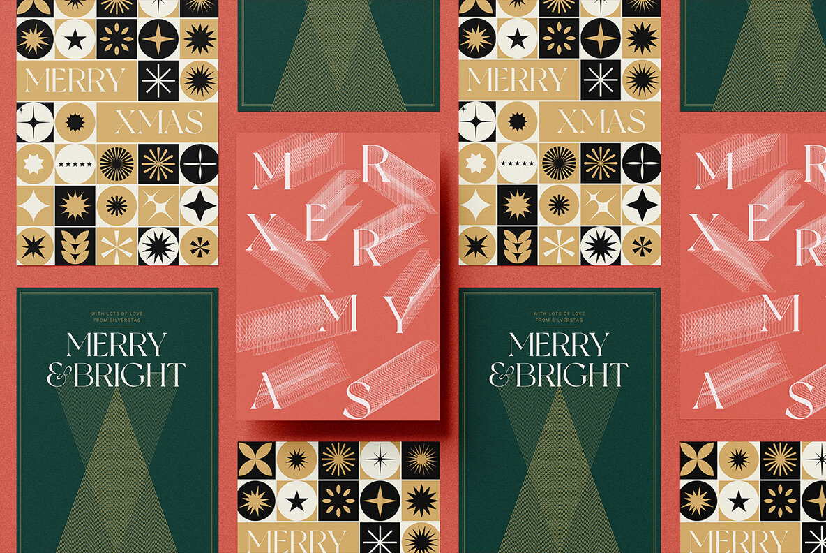 Modern Christmas Card Templates Pack 6