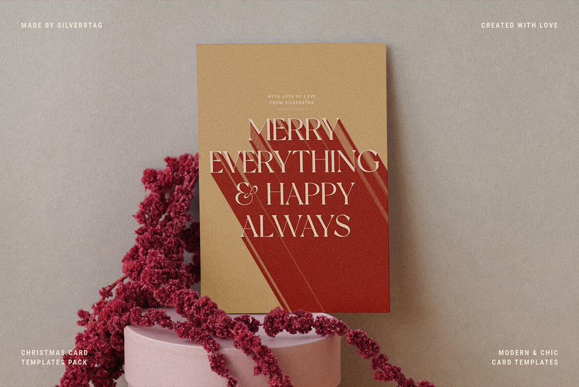 Modern Christmas Card Templates Pack 8