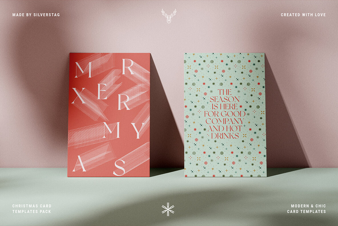 Modern Christmas Card Templates Pack 9
