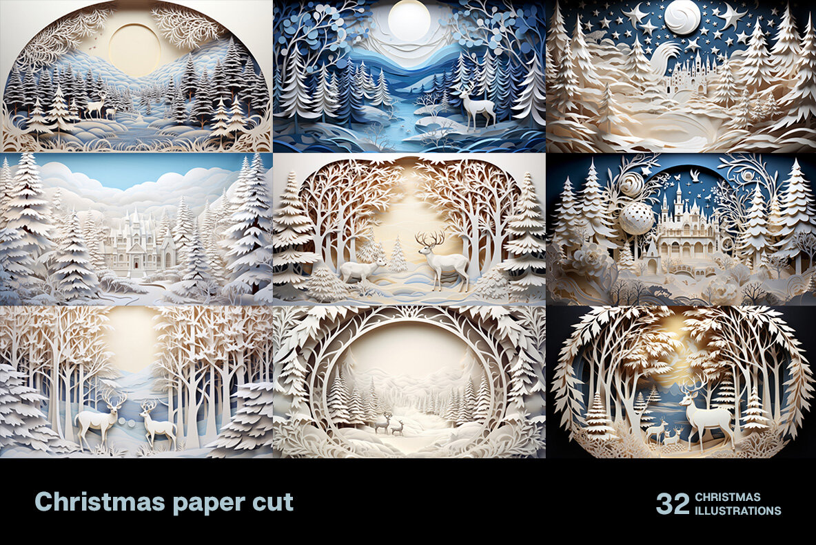 Christmas paper cut 4