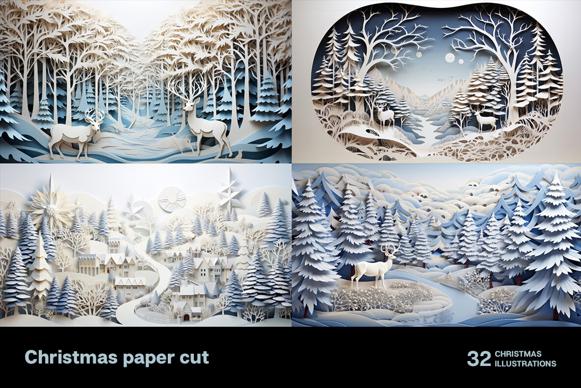 Christmas paper cut 5