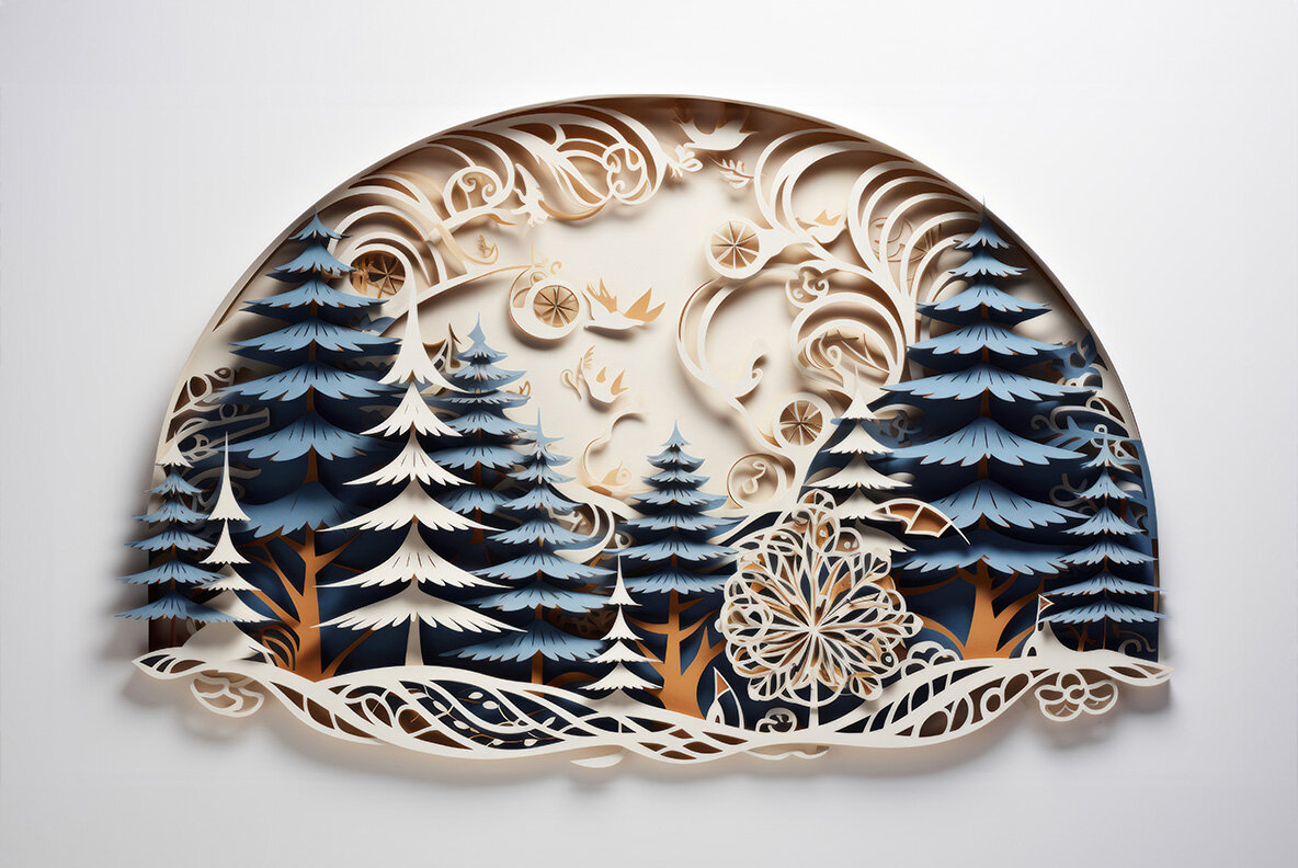 Christmas paper cut 6