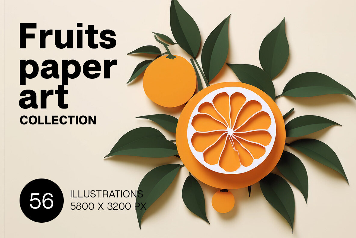 Fruits paper art 1