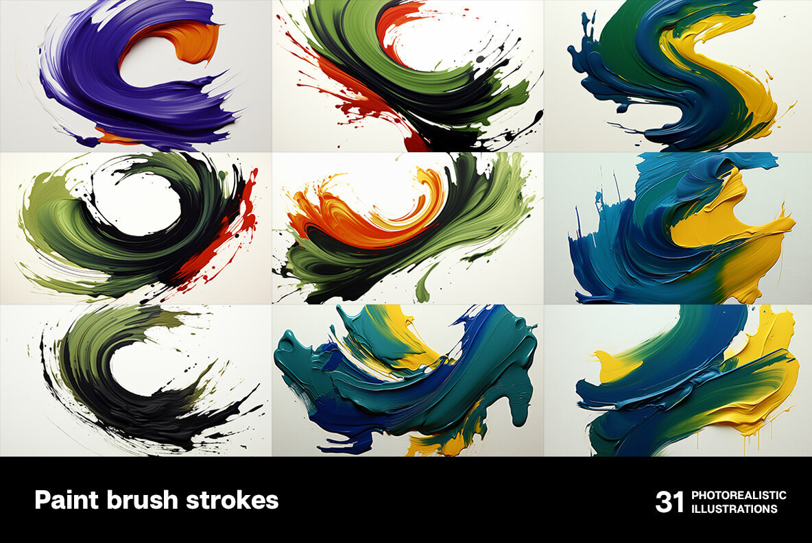 Paint brush strokes 2