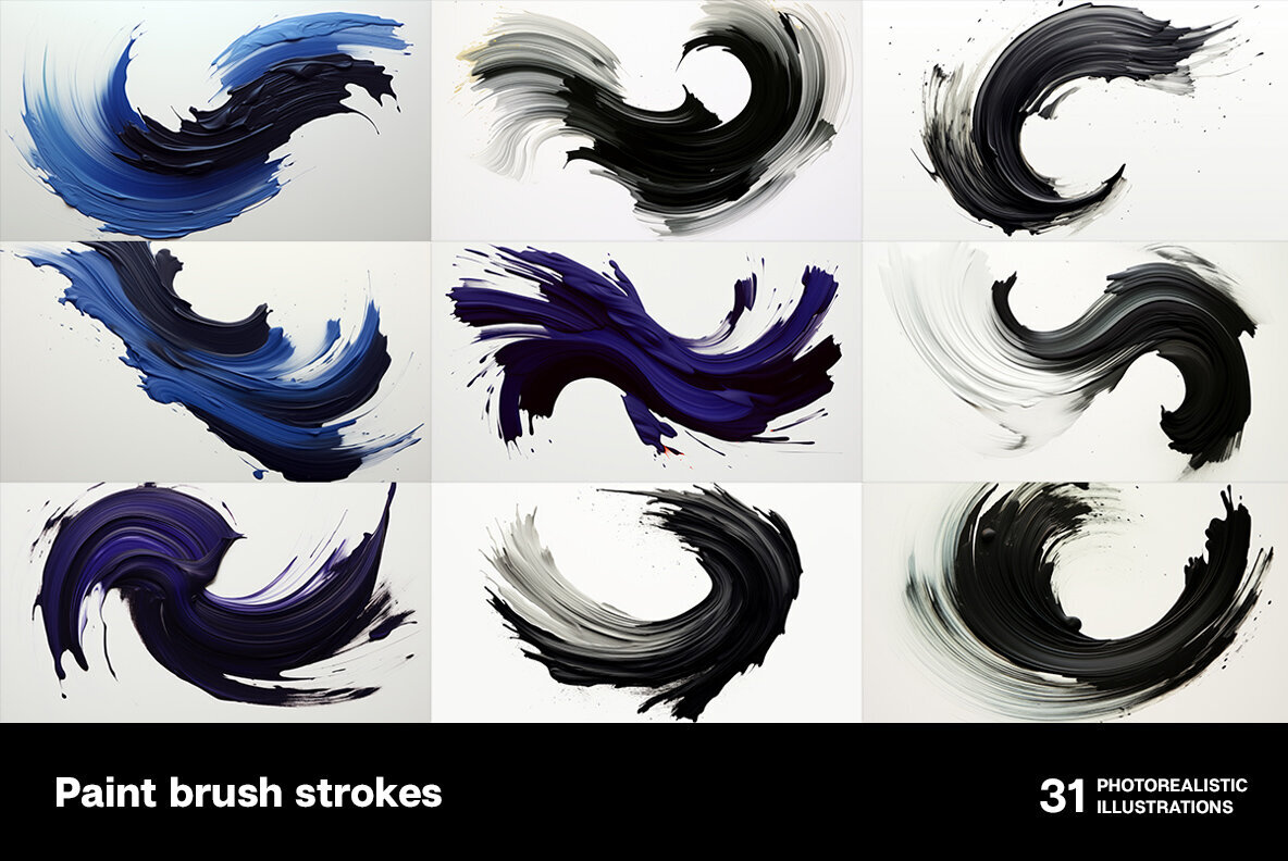 Paint brush strokes 3