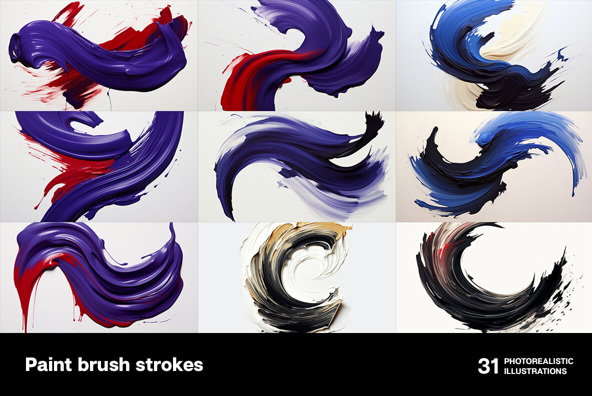 Paint brush strokes 4