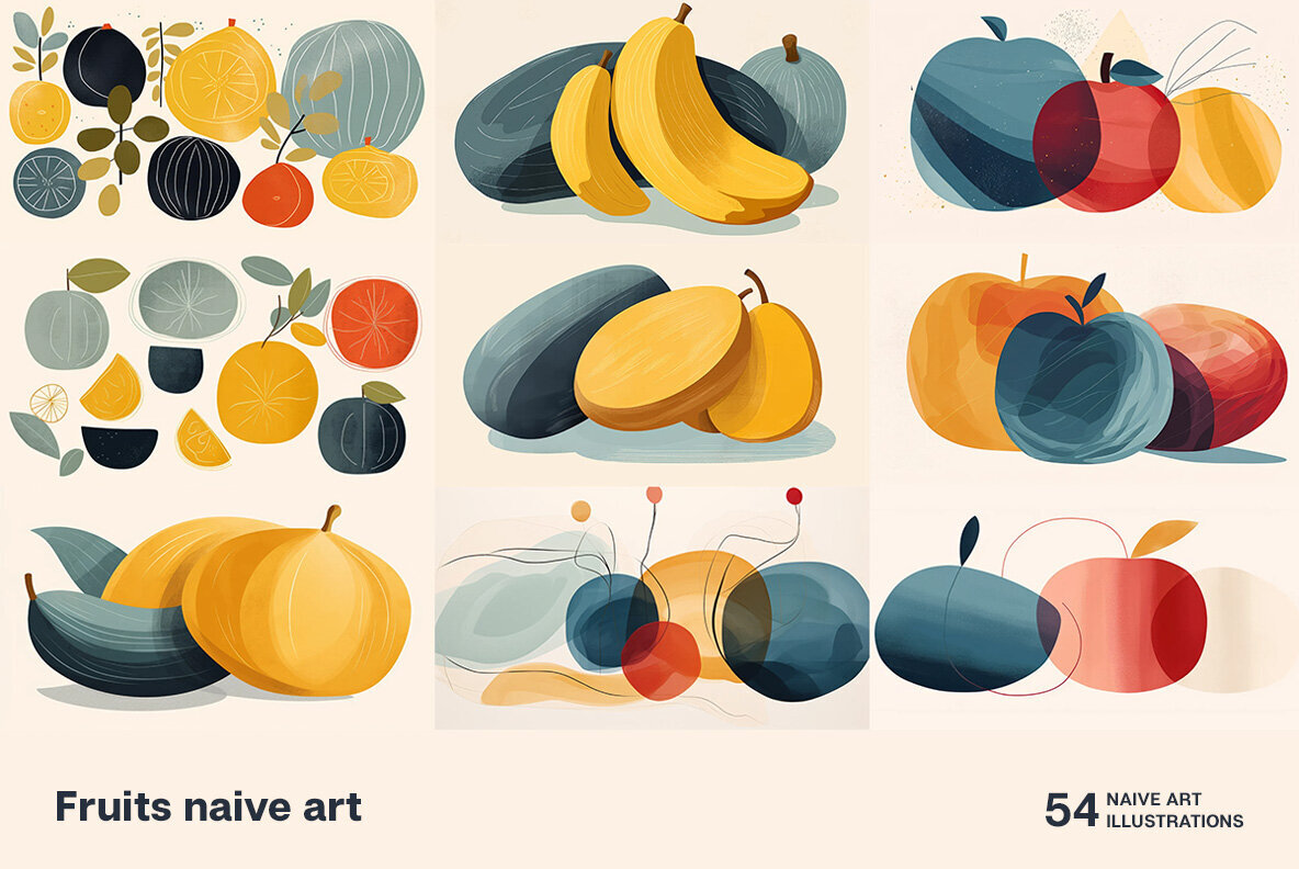 Fruits naive art 3