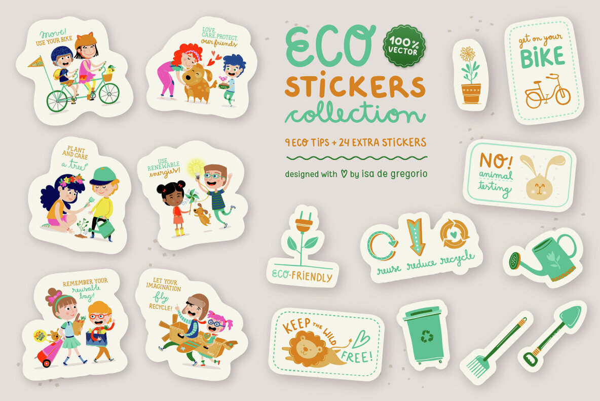 Eco Stickers to Care the Planet 1