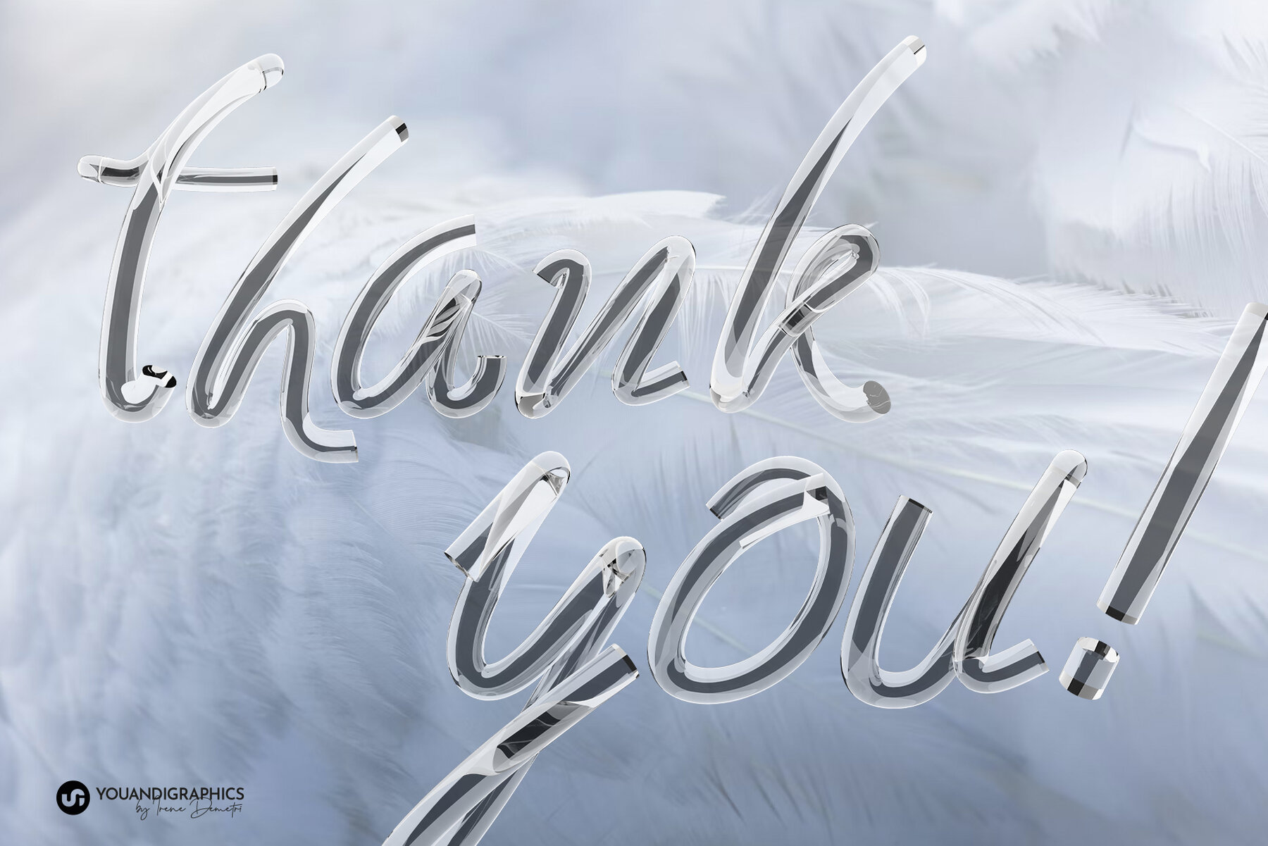 Glass 3D Lettering Set 13