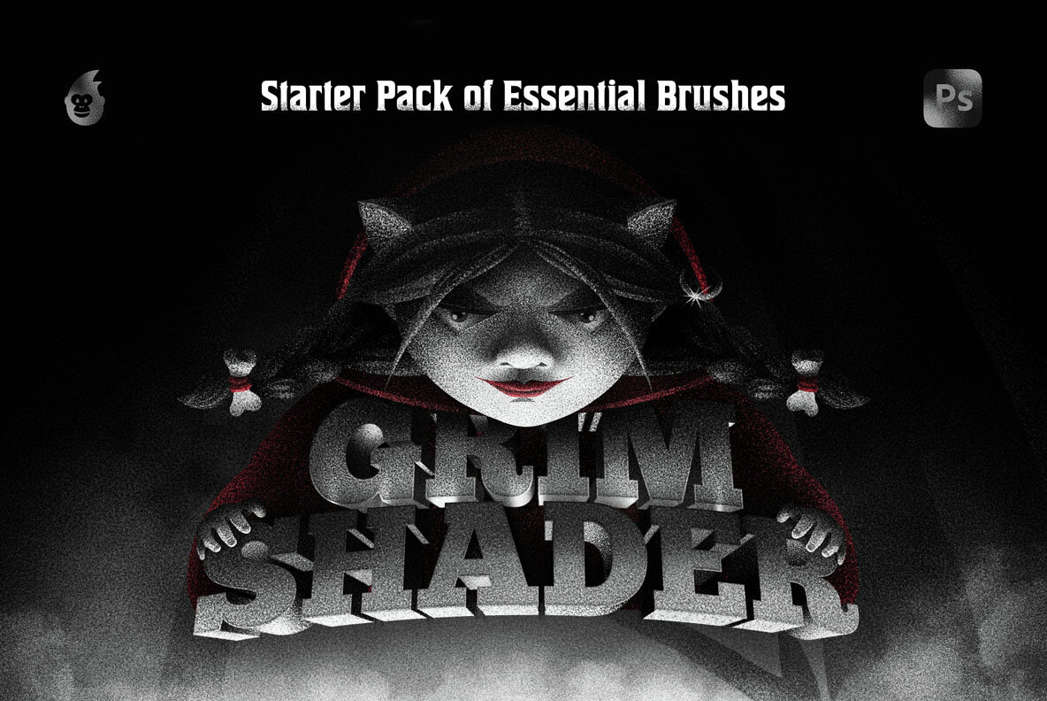 Grim Shader Brushes Starter Pack for Adobe Photoshop 1