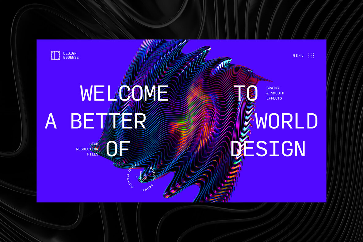 Glossy Waves Backgrounds   Shapes 4