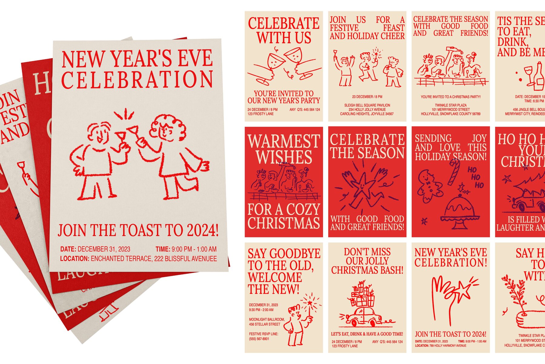 Christmas and New Year   Illustration Bundle 9