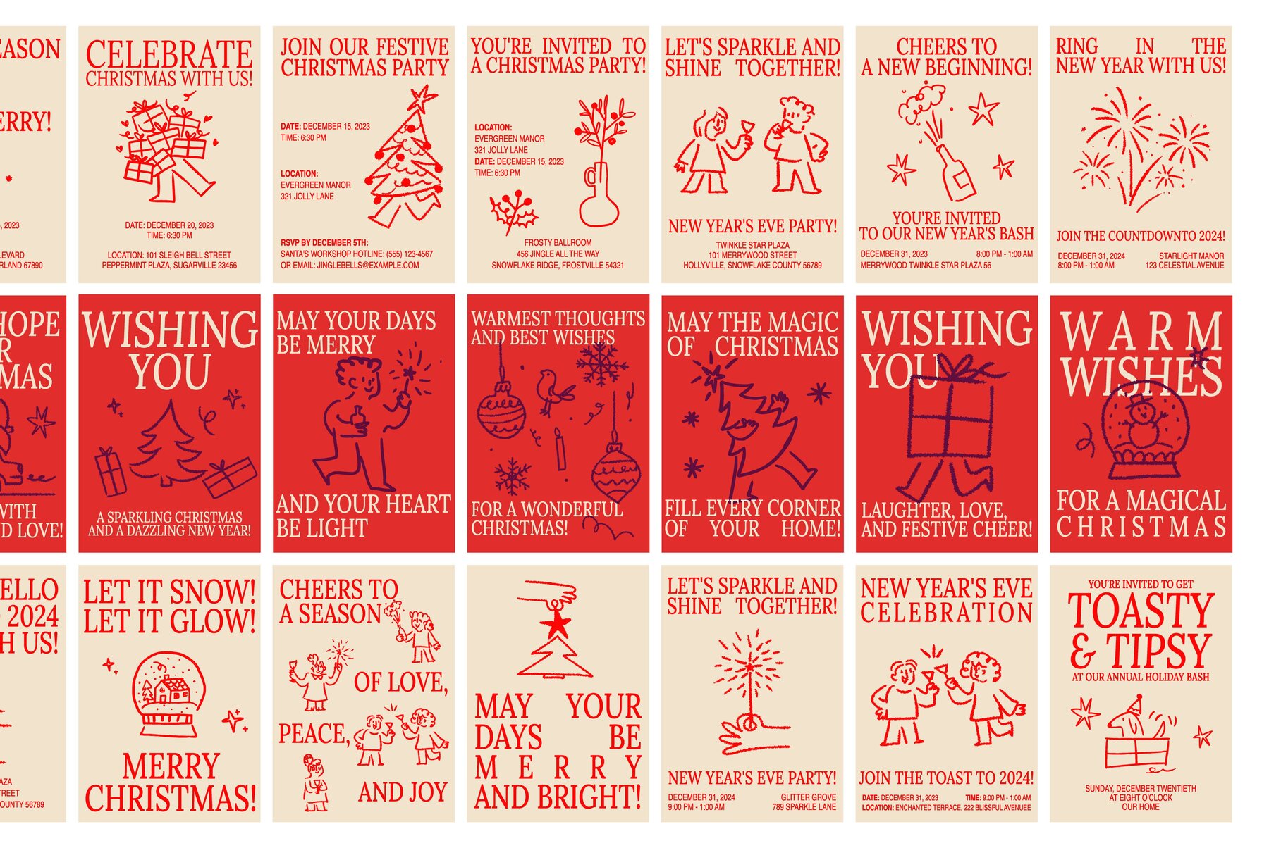 Christmas and New Year   Illustration Bundle 10