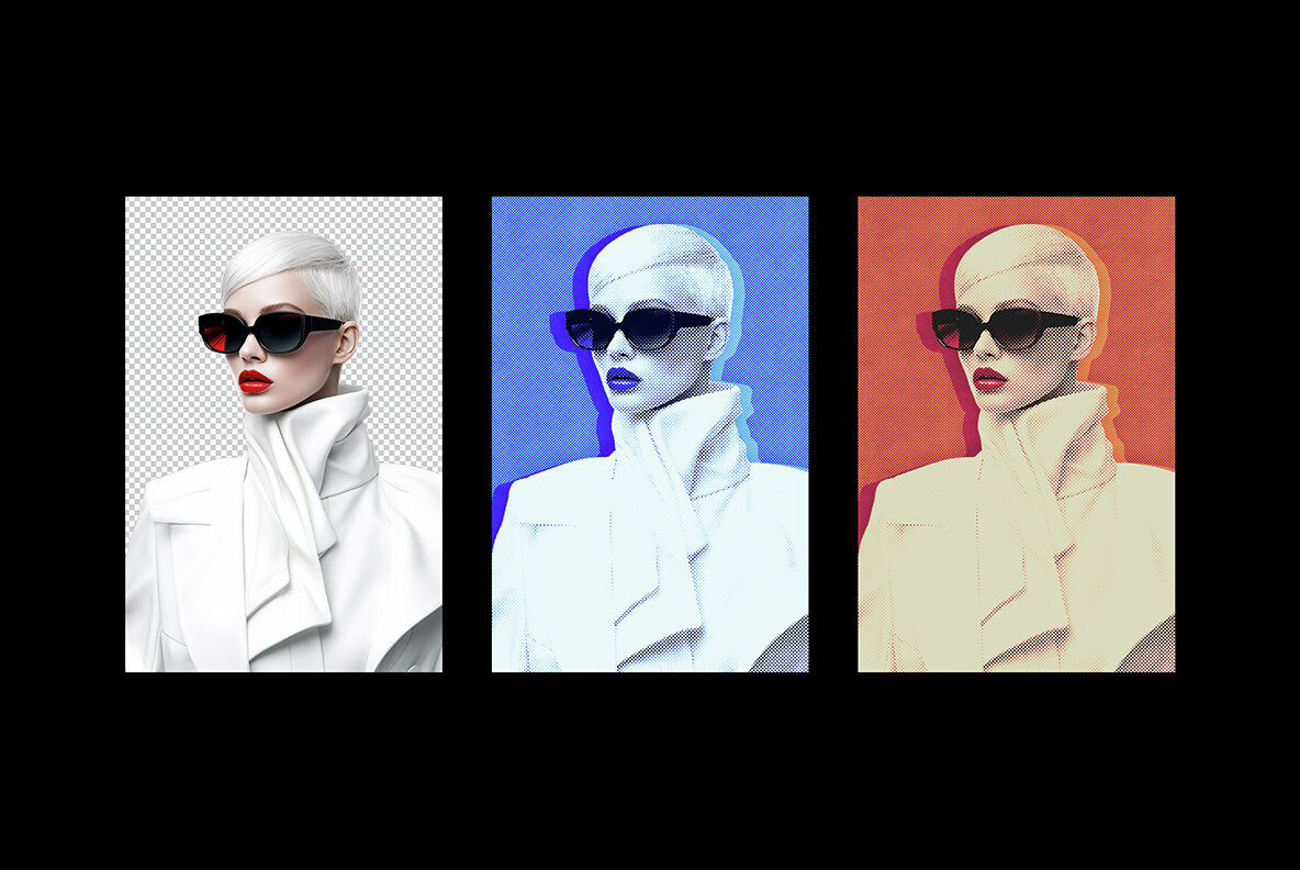 Duotone Halftone Photo Effect 2