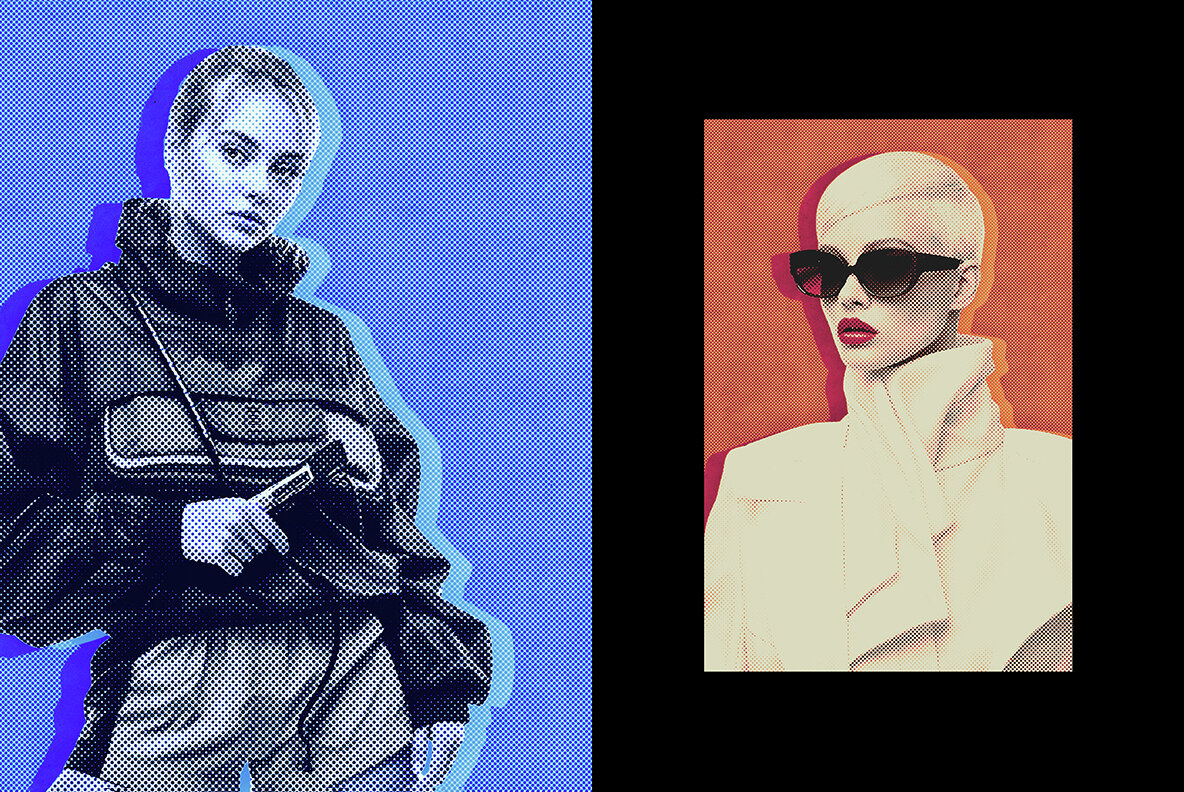 Duotone Halftone Photo Effect 4