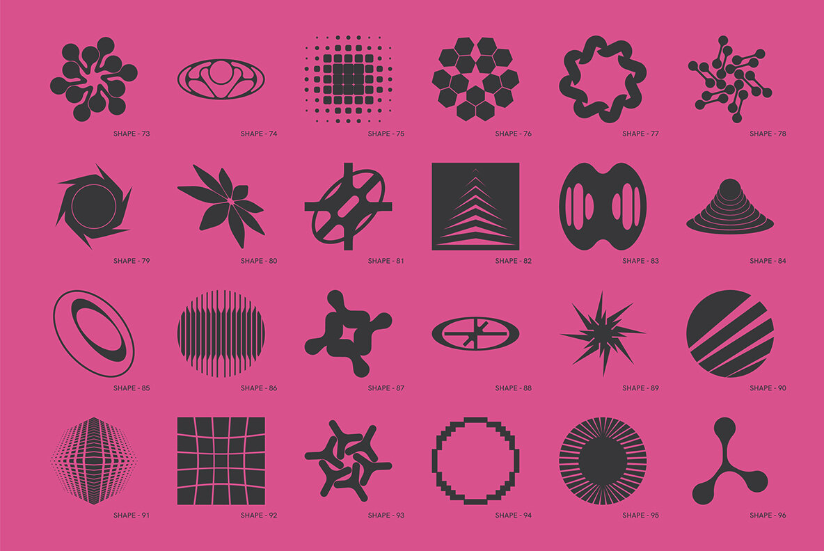 120 Abstract Geometric Shapes   Part 5 5