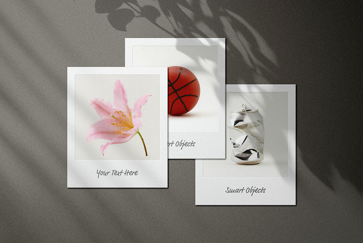 Instant Polaroid Frame Mockups Collection 6