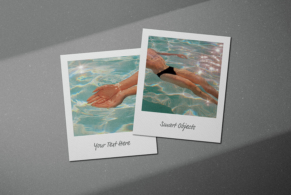 Instant Polaroid Frame Mockups Collection 8