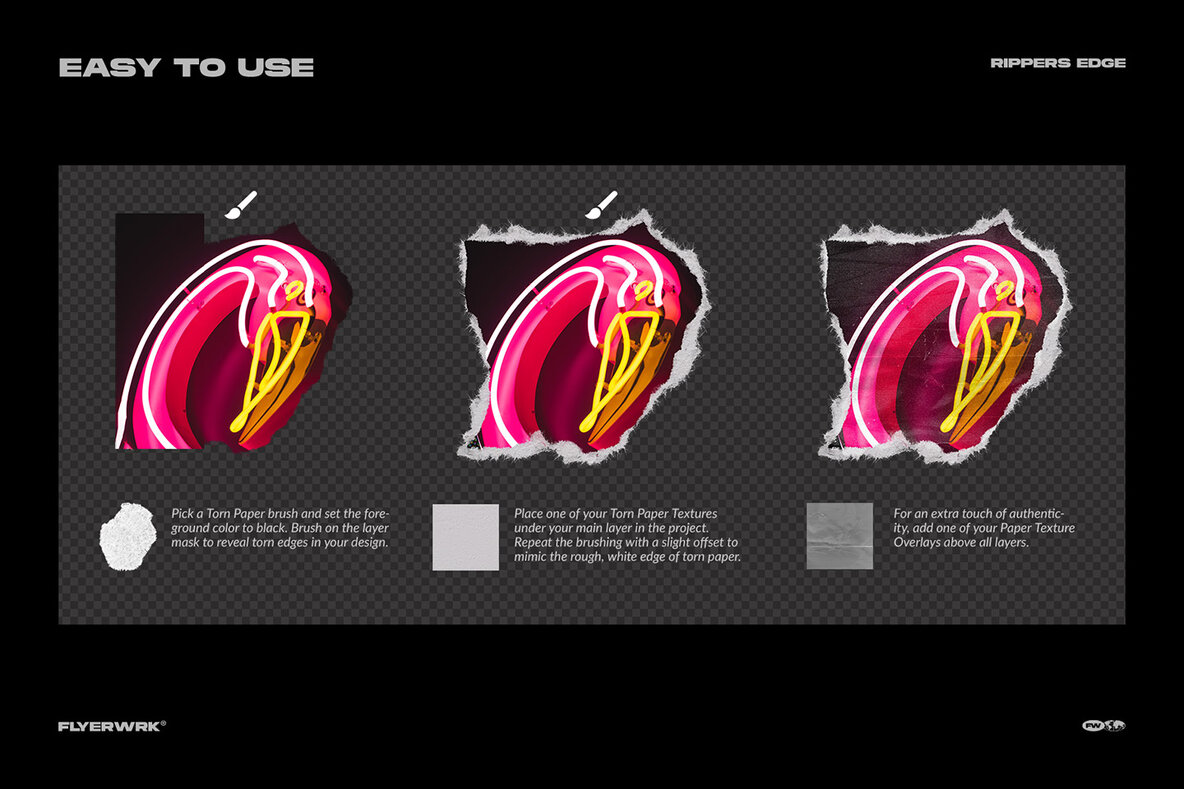 Rippers Edge Torn Paper Brushes 4