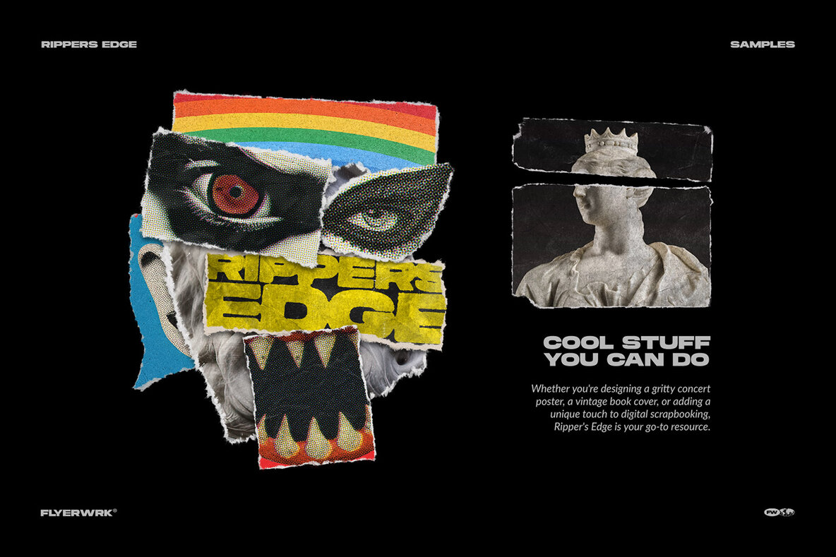 Rippers Edge Torn Paper Brushes 8