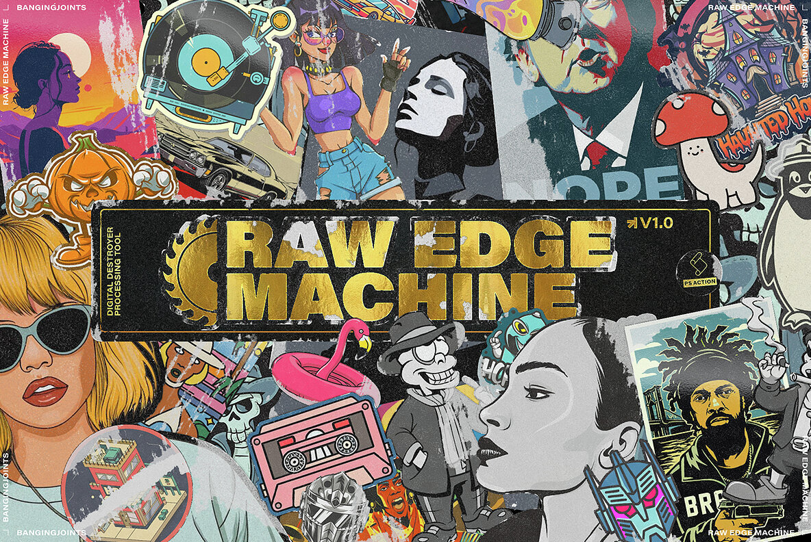 Raw Edge Sticker Poster Machine 1