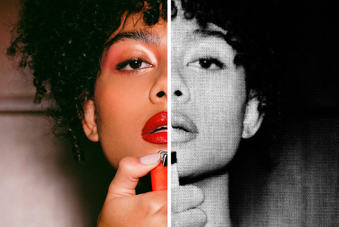 Painted Canvas Photo Effect 6