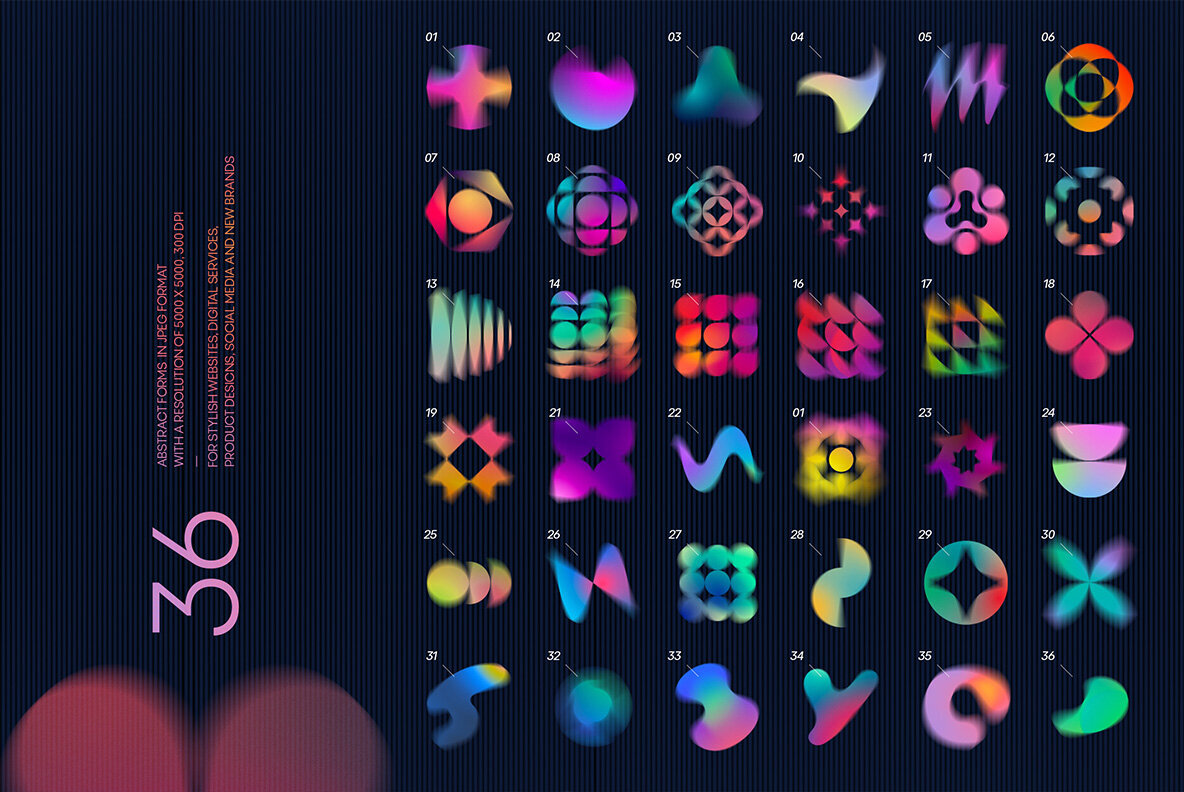 Marmalade Abstract Gradients   Shapes 3