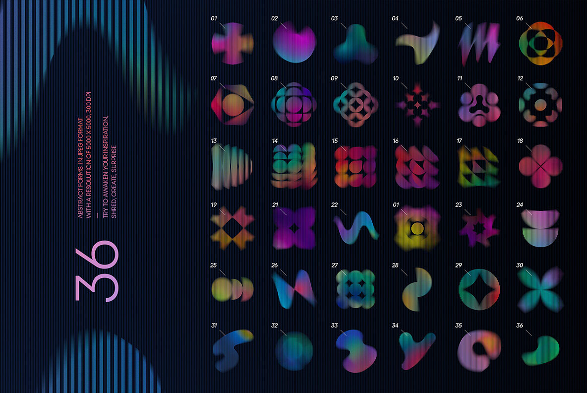 Marmalade Abstract Gradients   Shapes 4