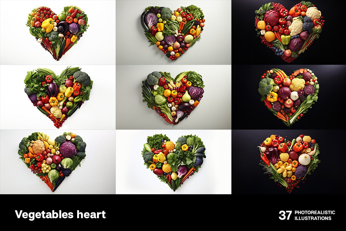 Vegetables Hearts 3