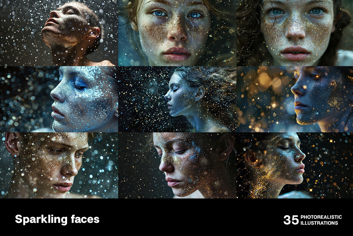 Sparkling faces 2