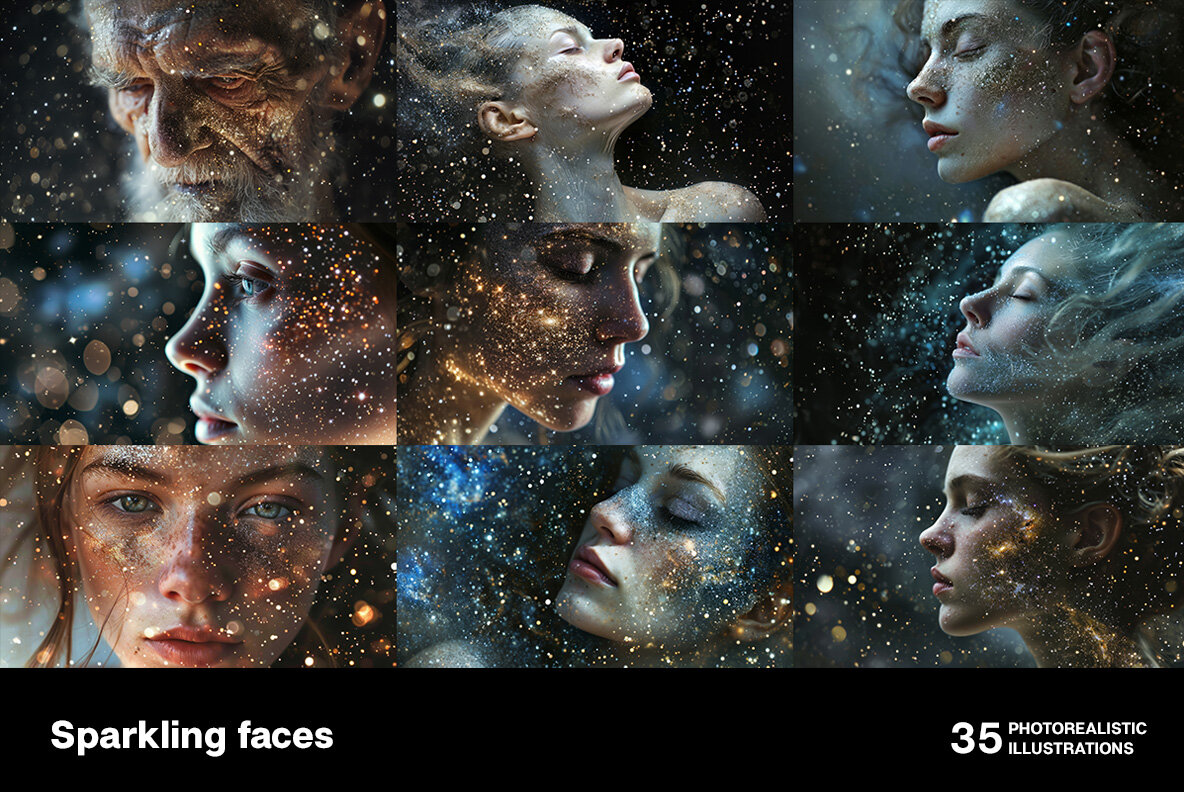Sparkling faces 5