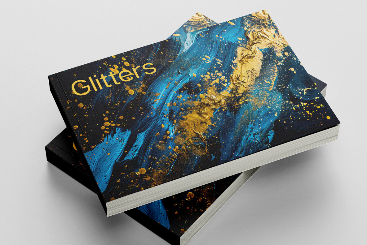 Glitter brush strokes 12