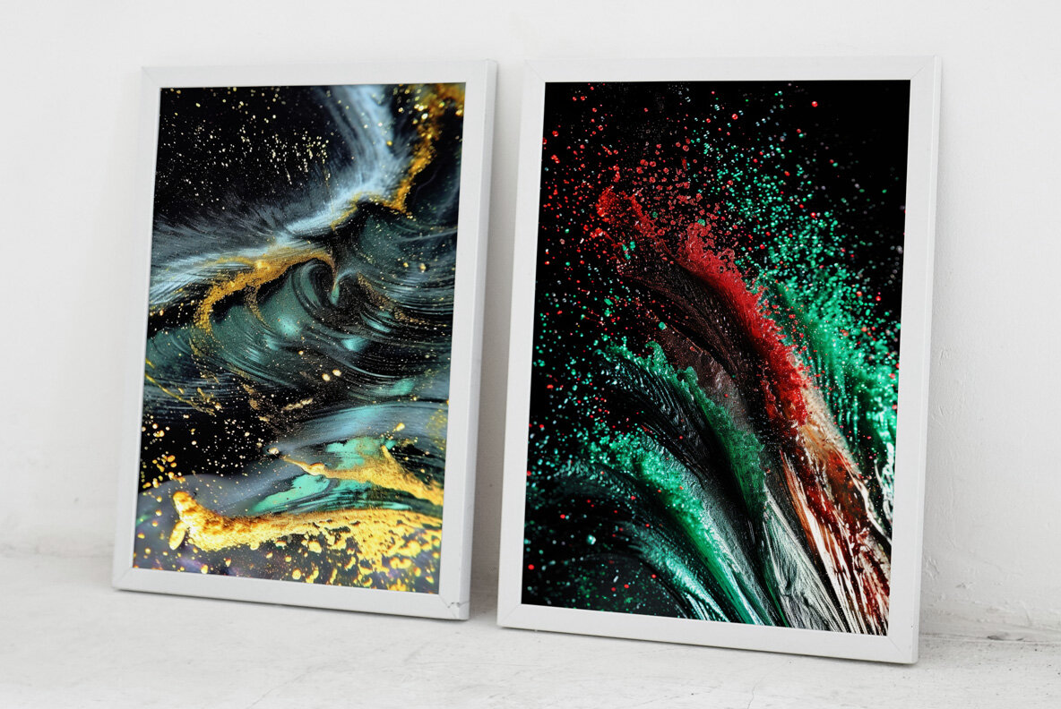 Glitter brush strokes 13