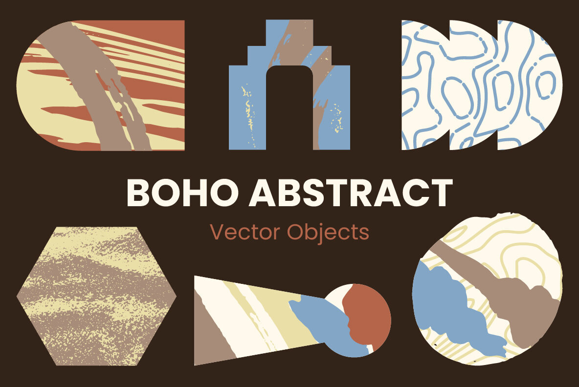Boho Abstract Vector Objects 1