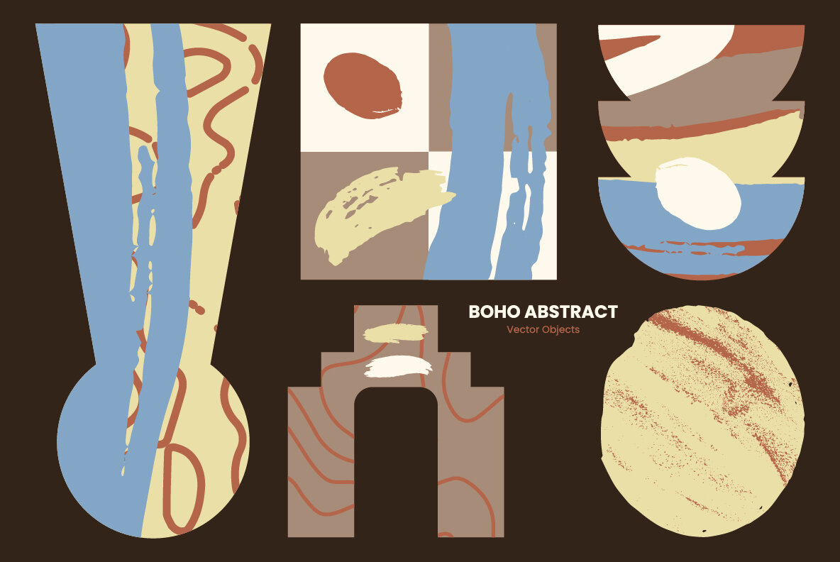 Boho Abstract Vector Objects 5
