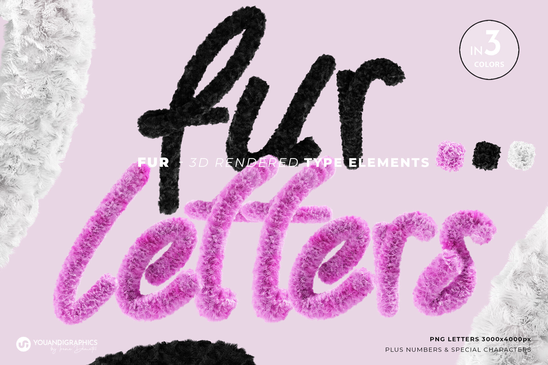 Fur 3D Lettering Set 1