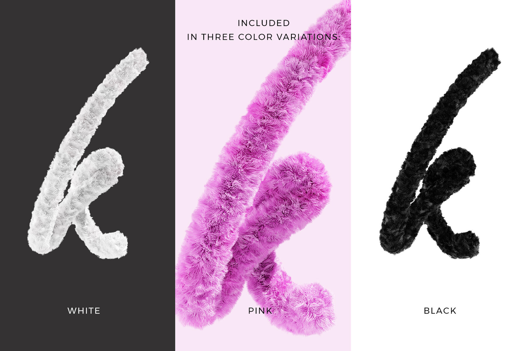 Fur 3D Lettering Set 3