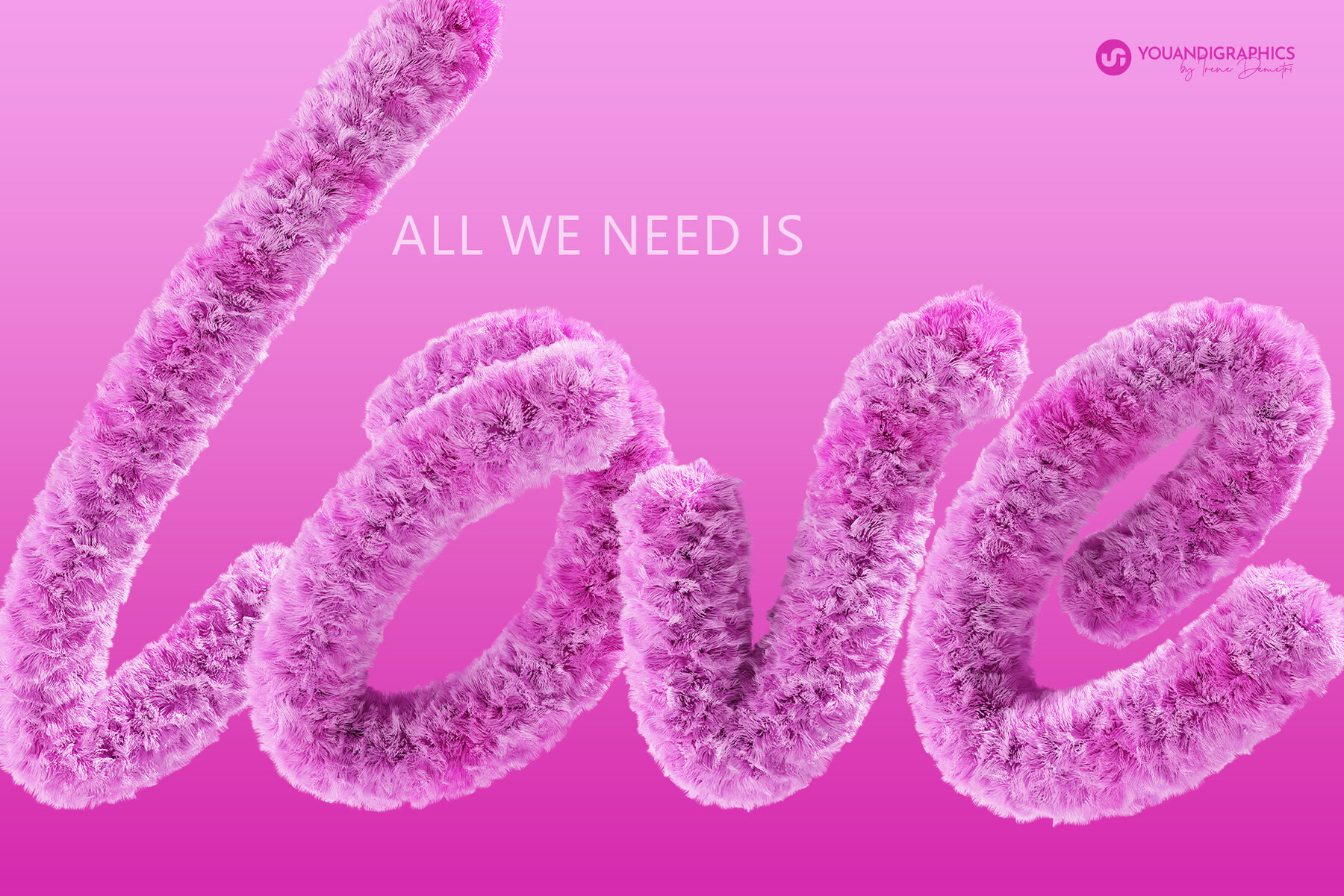 Fur 3D Lettering Set 6