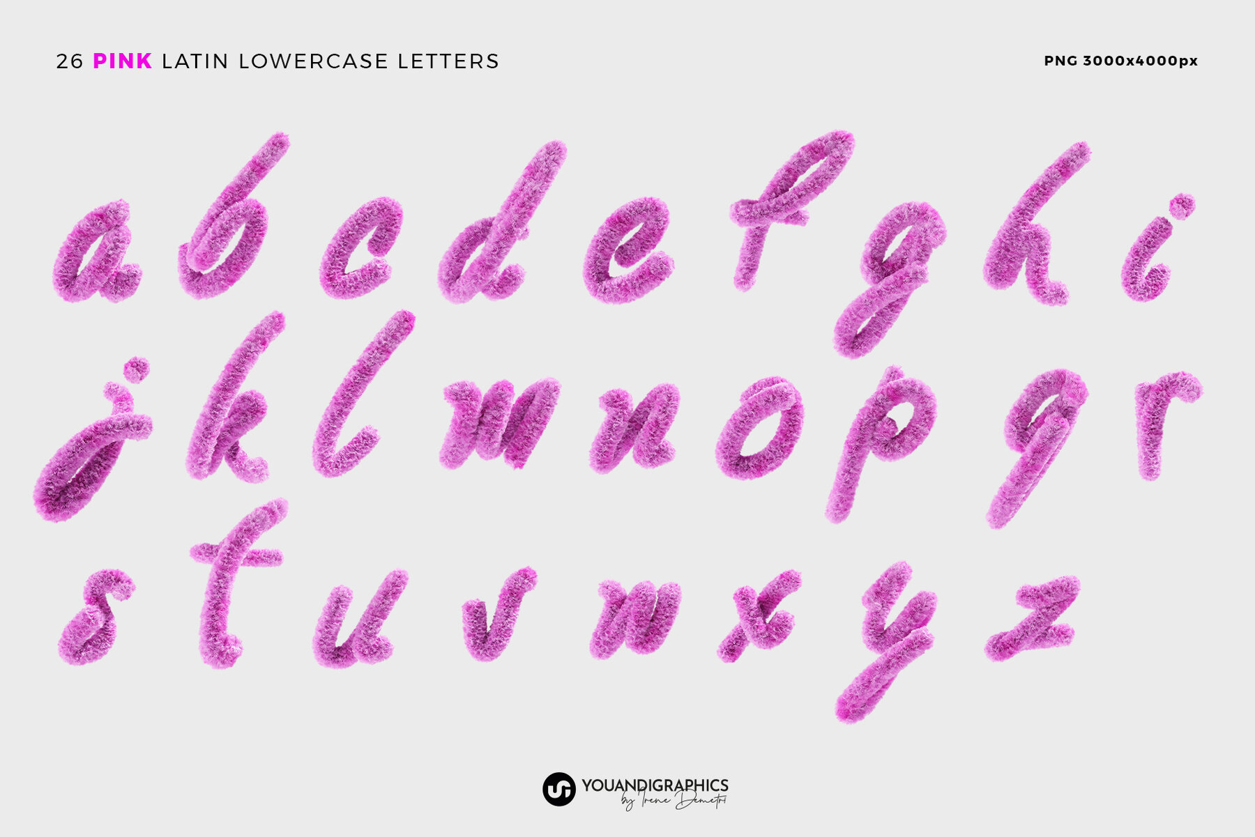 Fur 3D Lettering Set 11