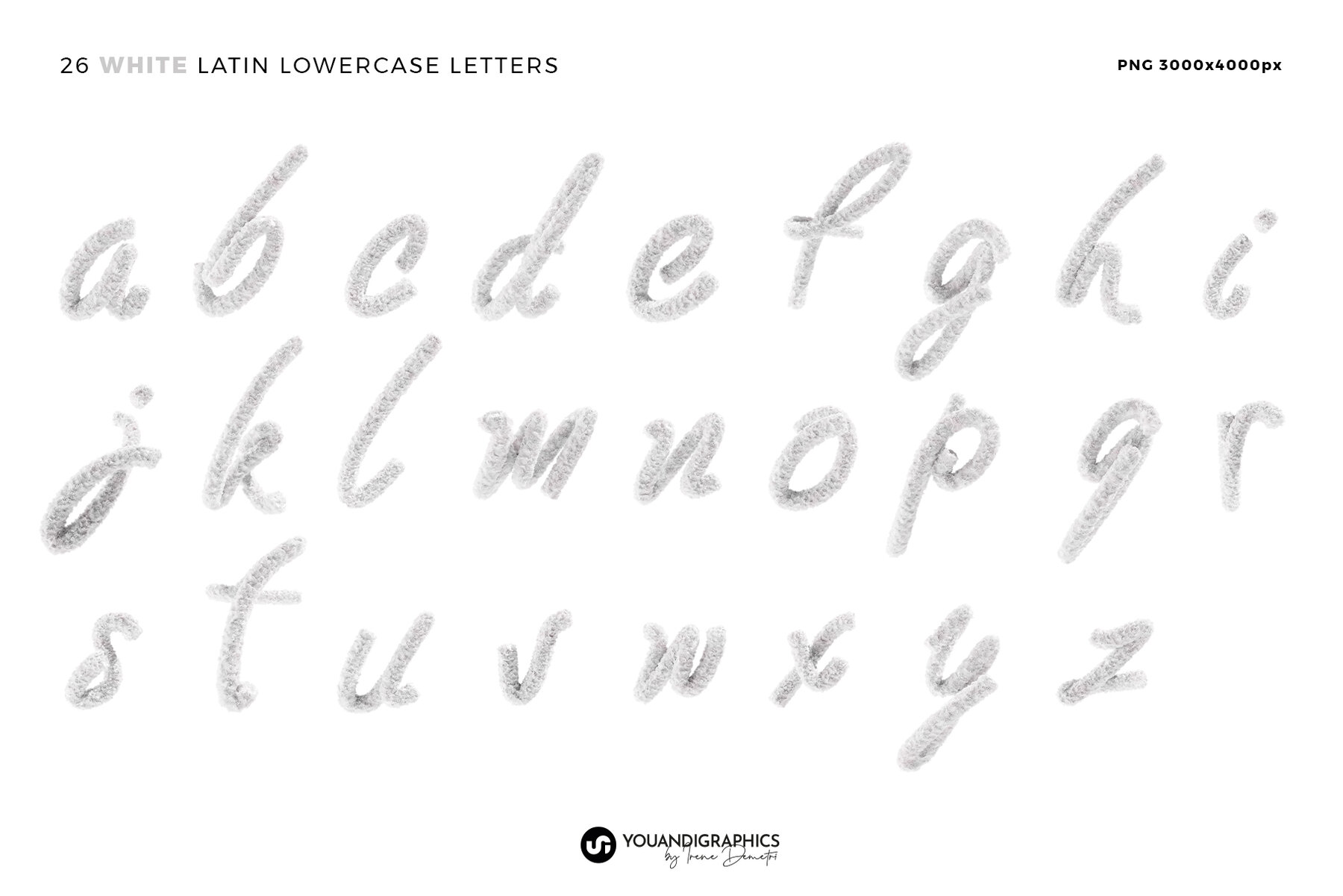 Fur 3D Lettering Set 12