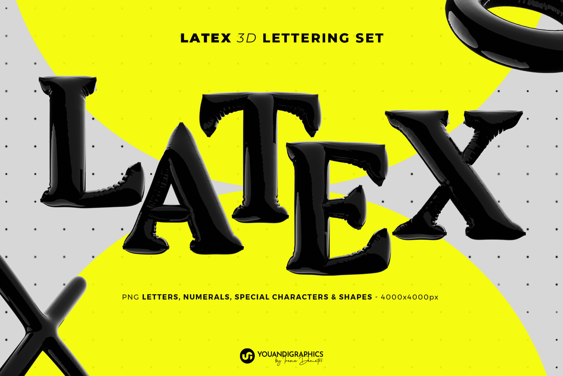 Latex 3D Lettering Set 1