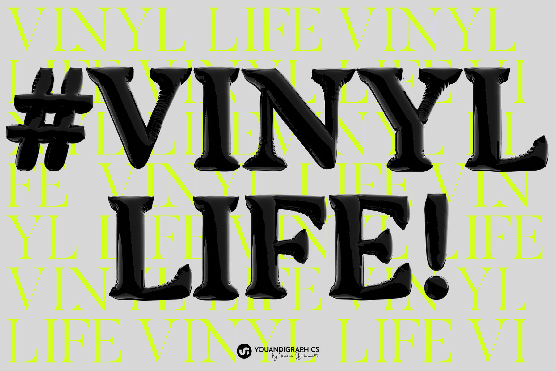 Latex 3D Lettering Set 2