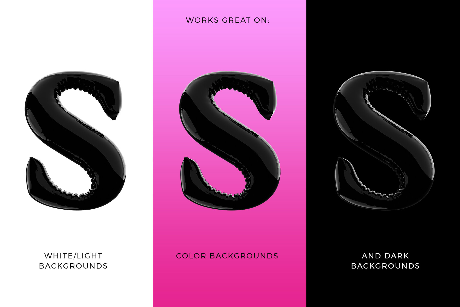 Latex 3D Lettering Set 5