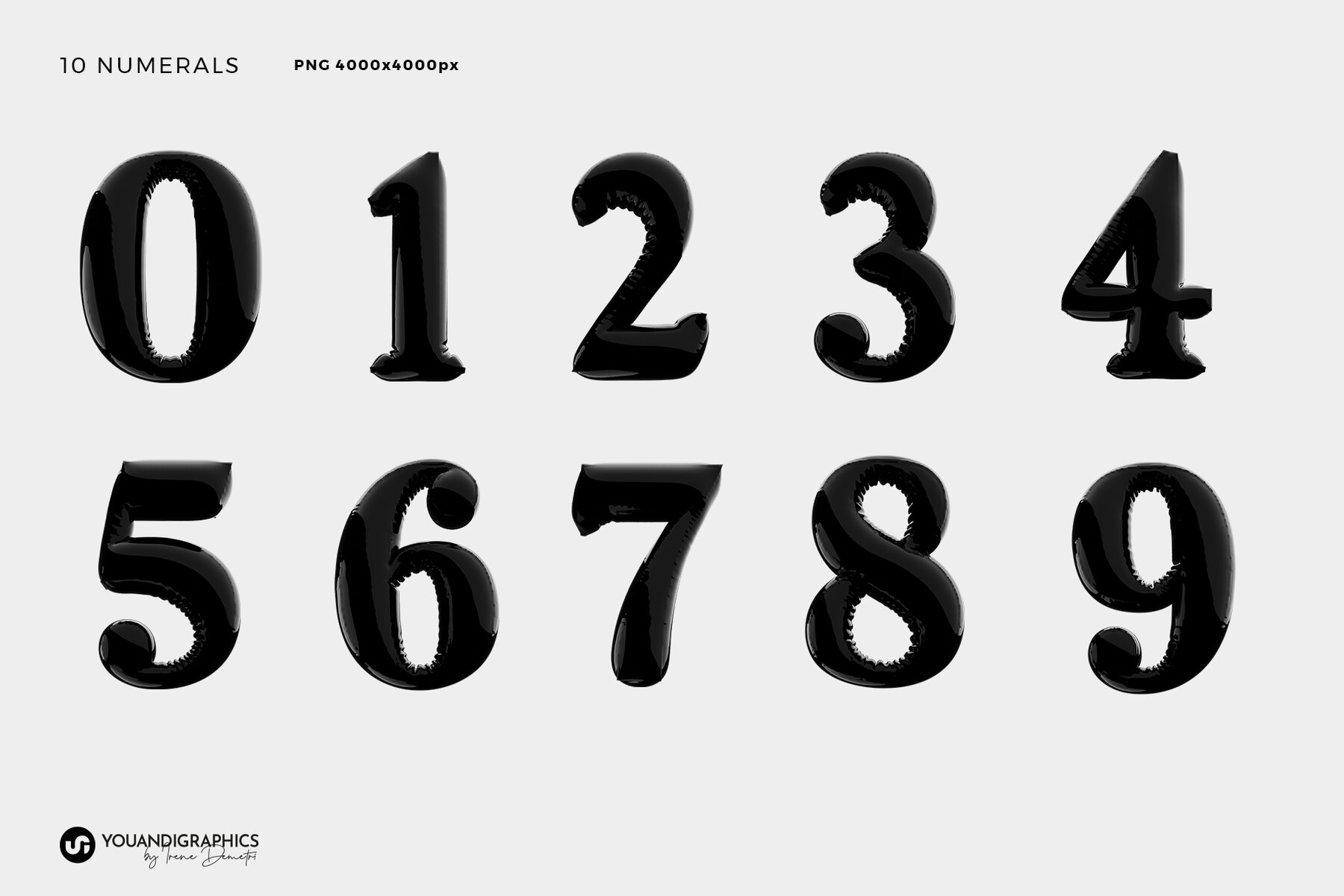 Latex 3D Lettering Set 11