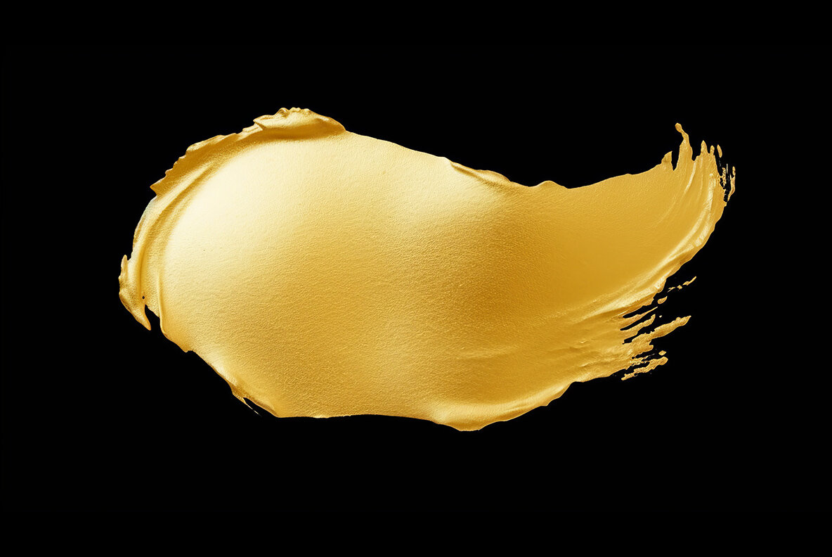 Golden brush strokes on black 7