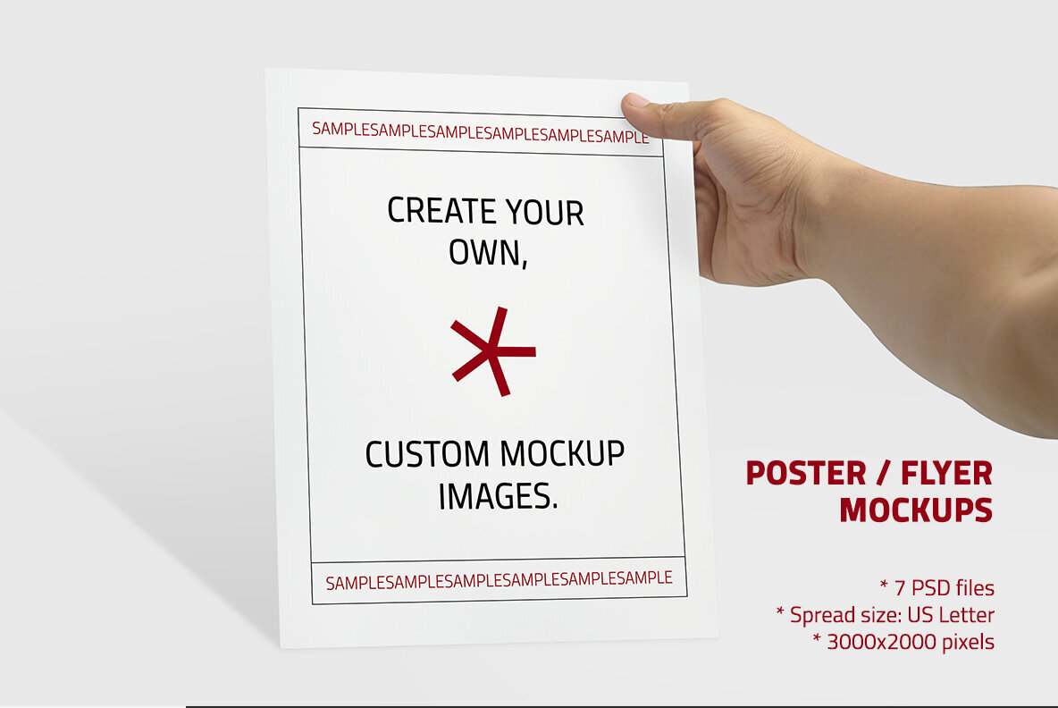 US Letter Poster Flyer Mockups 1